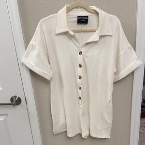 Kittenish Ivory Mini Romper